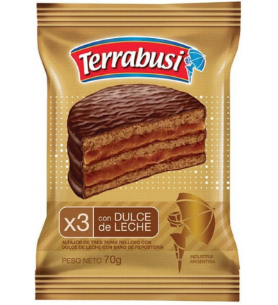 ALFAJOR TERRABUSI TRIPLE DULCE DE LECHE