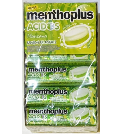 PASTILLA MENTHO PLUS ACIDOS MANZANA X 12 UNIDADES