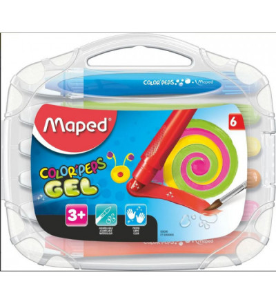CRAYONES GEL COLORPEPS MAPED X 6 UNIDADES EN ESTUCHE