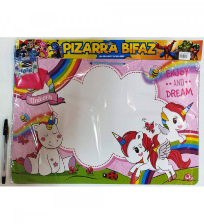 PIZARRA DOBLE FAZ UNICORNIO