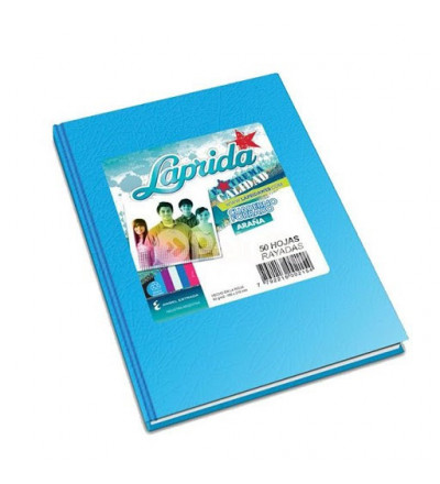 CUADERNO LAPRIDA 50 HOJAS RAYADO CELESTE