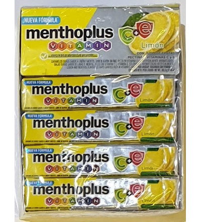 PASTILLA MENTHO PLUS C+E LIMON X 12 UNIDADES