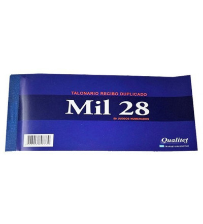 RECIBO MIL28 CON DUPLICADO POR UNIDAD