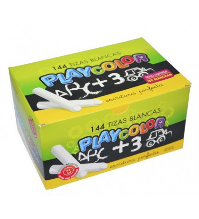 TIZA PLAYCOLOR BLANCA X 144 UNIDADES