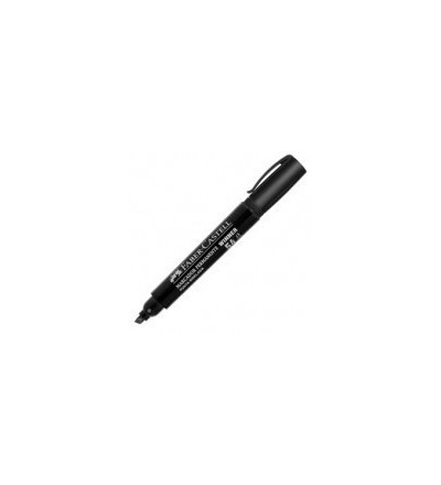 MARCADOR FABER 54 PUNTA BISELADA NEGRO POR UNIDAD
