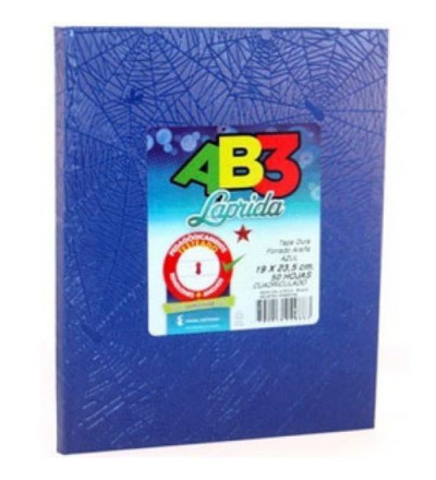 CUADERNO LAPRIDA AB3 50 HOJAS RAYADO AZUL
