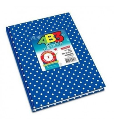 CUADERNO LAPRIDA AB3 50 HOJAS RAYADO LUNARES AZUL