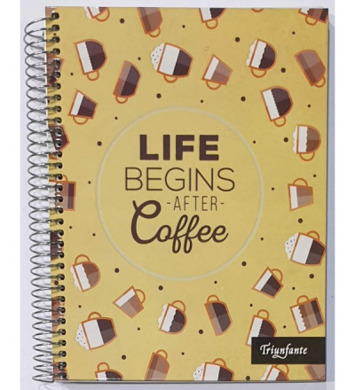 CUADERNO TRIUNFANTE A5 120 HOJAS RAYADO CAFE