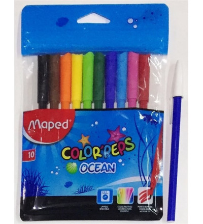 MARCADOR MAPED OCEAN X 10 UNIDADES