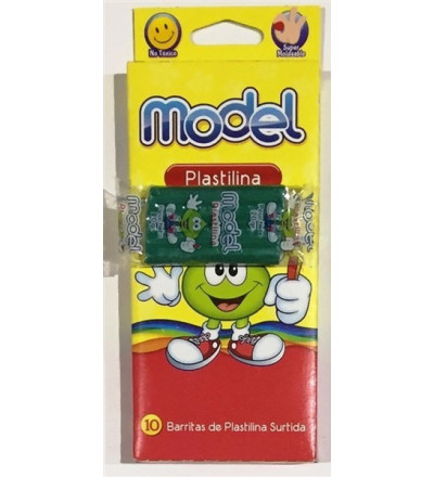 PLASTILINA MODEL X 10 UNIDADES SURTIDA
