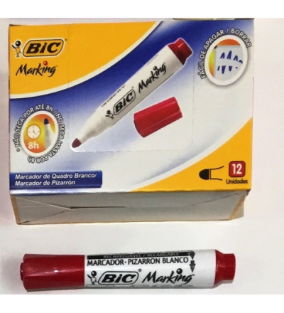 MARCADOR BIC PARA PIZARRA ROJO POR UNIDAD