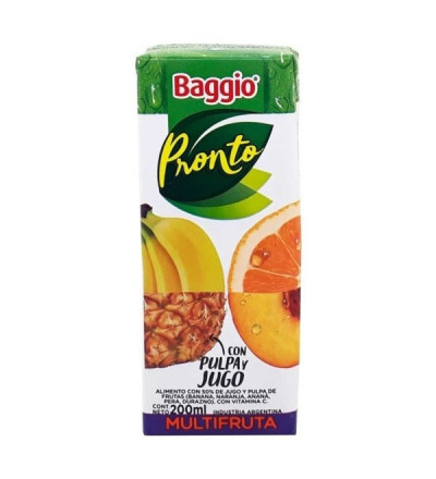 JUGO BAGGIO PRONTO MULTIFRUTA X 18 UNIDADES
