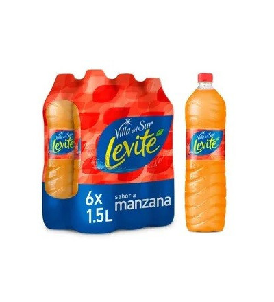 AGUA SABORIZADA LEVITE MANZANA 1,5 LT