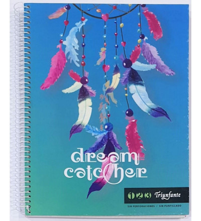 CUADERNO TRIUNFANTE 21X27 ESPIRAL 100 HOJAS RAYADO FANTASIA