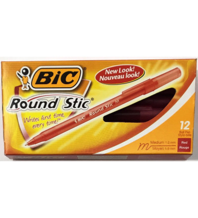 BOLIGRAFO BIC ROUND STICK ROJO