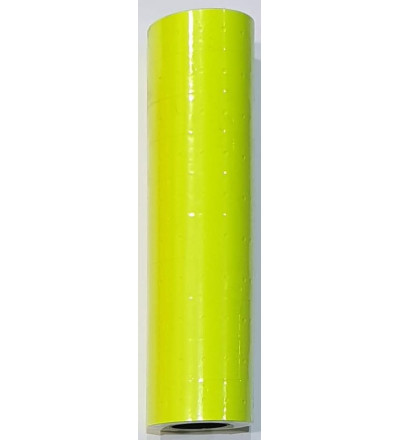 ROLLO PARA ETIQUETAS FLUO AMARILLO X 10