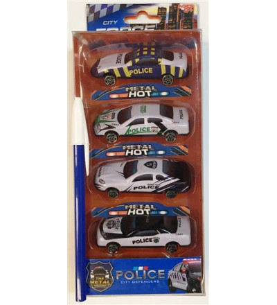 AUTO POLICIA X4 UNIDADES EN CAJA