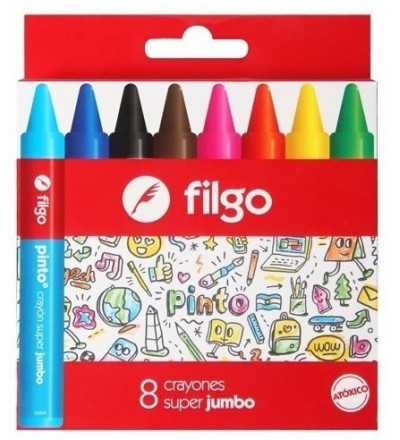 CRAYON FILGO SUPER JUMBO X 8 UNIDADES