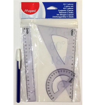 SET GEOMETRIA 20CM MAPED X 3 UNIDADES