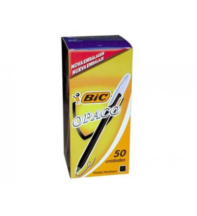 BOLIGRAFO BIC OPACO NEGRO X 50 UNIDADES