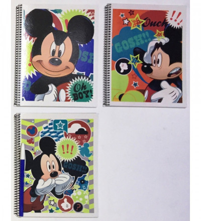 CUADERNO CONVENOR 16X21 42 HOJAS RAYADO DISNEY