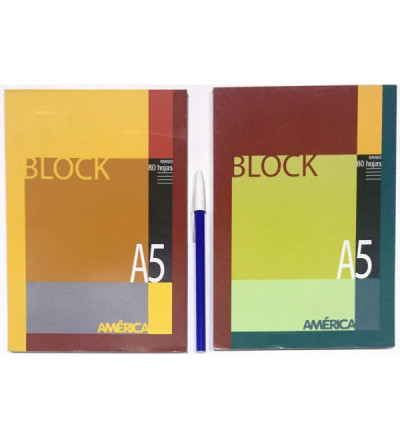 BLOCK AMERICA A5 80 HOJAS RAYADA
