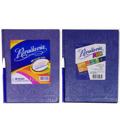 CUADERNO RIVADAVIA ABC 50 HOJAS CUADRICULADO AZUL