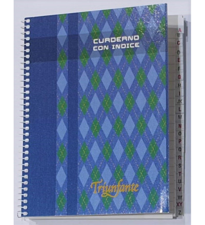 CUADERNO CON INDICE TRIUNFANTE 96 HOJAS