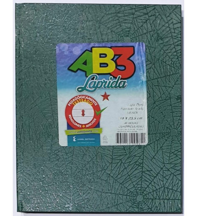 CUADERNO LAPRIDA AB3 98 HOJAS CUADRICULADO VERDE
