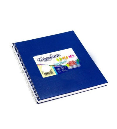CUADERNO TRIUNFANTE 123 VINIL 100 HOJAS RAYADO AZUL