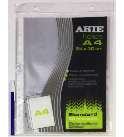 FOLIO ARTE 50 MIC A4 X 10 UNIDADES