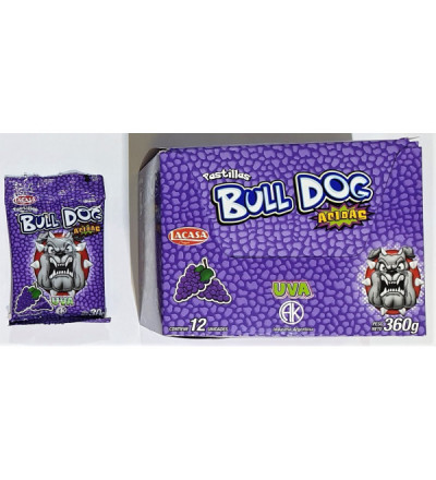 PASTILLA BULL DOG UVA X 12 UNIDADES