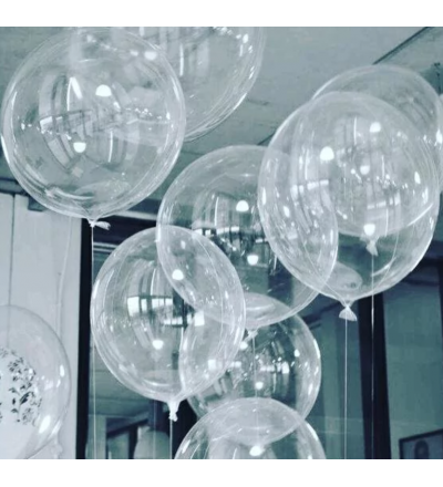 GLOBO BURBUJA TRANSPARENTE 45CM X 5 UNIDADES