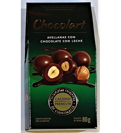 AVELLANAS CON CHOCOLATE CAJA 80 GR