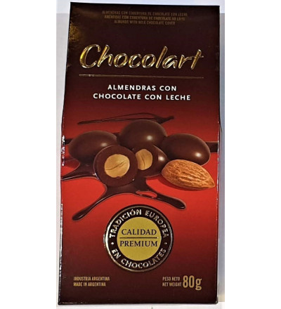 ALMENDRAS CON CHOCOLATE CAJA 80 GR