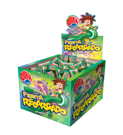CHICLE FIERITA RELLENO MENTA X 50 UNIDADES