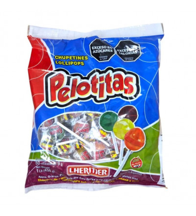 CHUPETIN PELOTITAS FRUTA X 50 UNIDADES