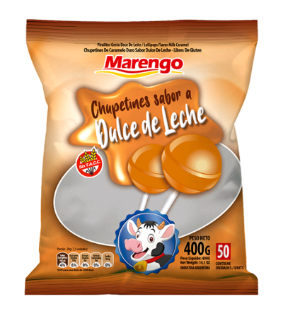 CHUPETIN MARENGO DULCE DE LECHE X 50 UNIDADES