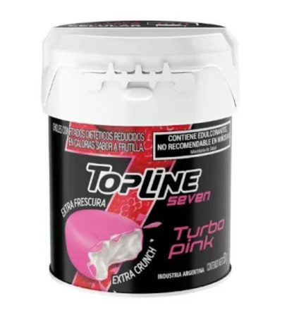 CHICLE TOP LINE SEVEN TURBO PINK 50 GR