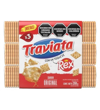 GALLETA TRAVIATAS CRACK REX X 3 UNIDADES