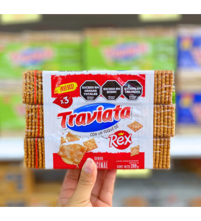 GALLETA TRAVIATAS CRACK REX X 3 UNIDADES
