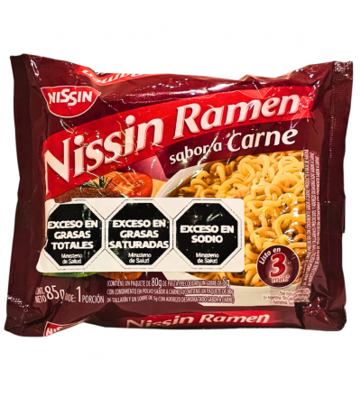 FIDEOS NISSIN RAMEN CARNE 85 GR