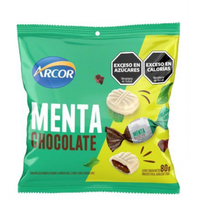 CARAMELO ARCOR MENTA CON CHOCOLATE 80 GR