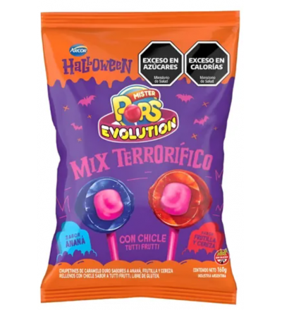 CHUPETIN POPS MIX TERRORIFICO X 10 UNIDADES