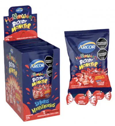 MASTICABLE BLOODY MONSTER 30 GR X 8 UNIDADES