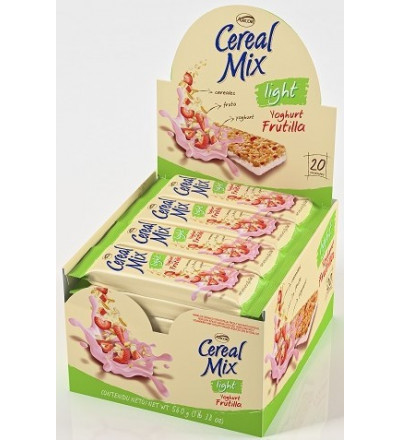 BARRA DE CEREAL MIX LIGHT YOGURT FRUTILLA X 20 UNIDADES