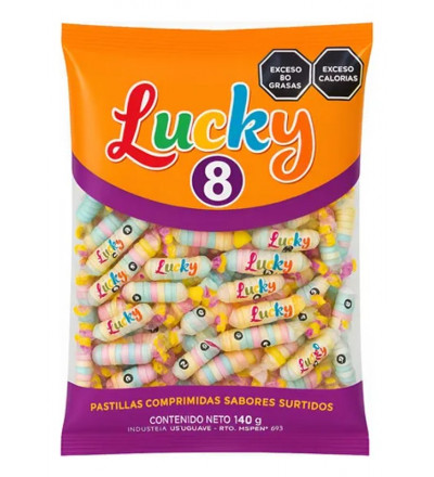 PASTILLA LUCKY 8 SURTIDAS 385 GR