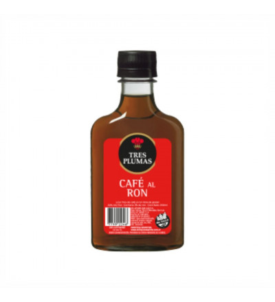 LICOR TRES PLUMAS CAFE AL RON 200 CC