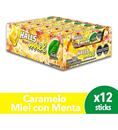 PASTILLA HALLS MIEL MENTA X 12 UNIDADES