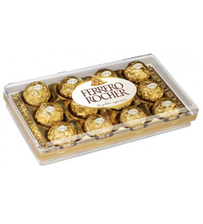 BOMBON FERRERO ROCHER CAJA ACRILICA X 12 UNIDADES
